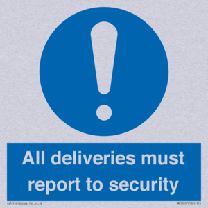 All deliveries must report to security